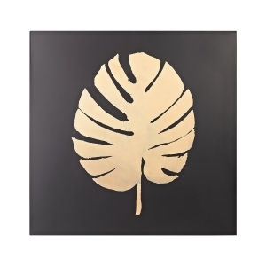 Sterling Metallic Palm Frond On Black - All