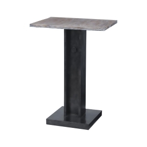 Sterling Bistro Accent Table With Natural Wood Top - All