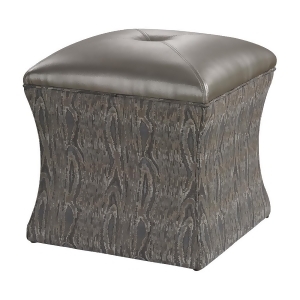 Sterling Luxe Ottoman In Grey - All