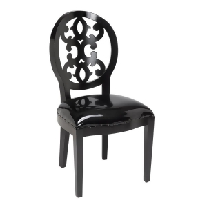 Sterling Baroque Side Chair In Gloss Black - All