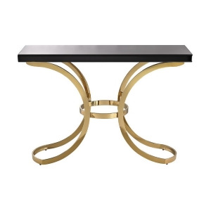 Dimond Home Beacon Towers Console Table In Gold Plate And Black Glass - All