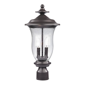 Thomas Trinity 2 Light Outdoor Post Lamp In Oil Rubbed Bronze - All