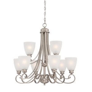 Thomas Haven Chandelier Satin Pewter 9X60w 120 - All