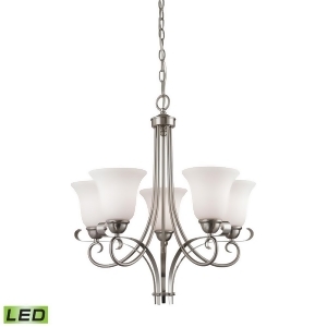 Thomas Brighton 5 Light Led Chandelier In Brushed Nickel - All