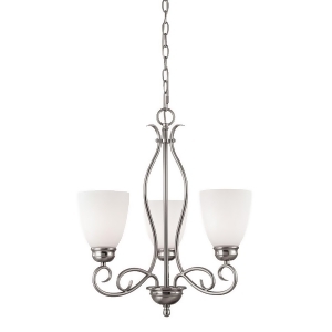Thomas Chatham 3 Light Chandelier In Brushed Nickel - All