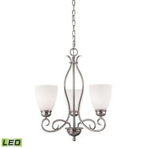 Thomas Chatham 3 Light Led Chandelier In Brushed Nickel - All