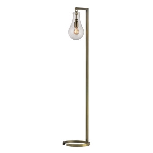 Dimond Lighting Antique Brass Floor Lamp With Clear Glass Shade - All