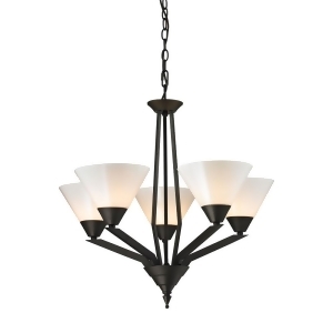 Thomas Tribecca 5 Light Chandelier In Oil Rubbed Bronze - All