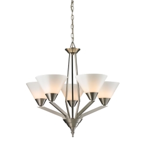 Thomas Tribecca 5 Light Chandelier In Brushed Nickel - All