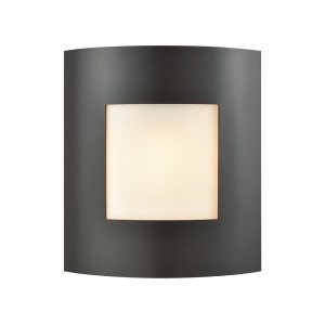 Thomas Bella 1 Light Outdoor Wall Sconce In Oil Rubbed Bronze With White Glass - All
