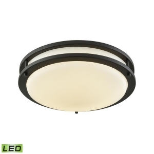 Thomas Clarion 11 Led Flush In Oil Rubbed Bronze With A White Acrylic Diffuser - All