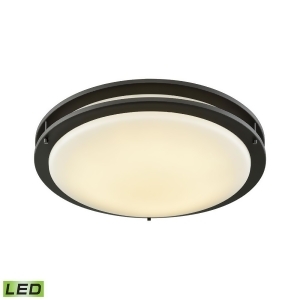 Thomas Clarion 18 Led Flush In Oil Rubbed Bronze With A White Acrylic Diffuser - All