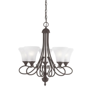 Thomas Elipse Chandelier Painted Bronze 5X100w - All