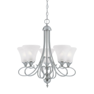 Thomas Elipse Chandelier Brushed Nickel 5X100w - All