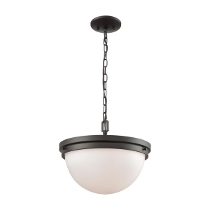 Thomas Beckett 3 Light Pendant Semi Flush Dual Mount In Oil Rubbed Bronze With O - All