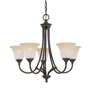 Thomas Harmony Chandelier Aged Bronze 5X100w - All