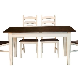 A-america Toluca 132 Inch Rectangular Leg Dining Table w/Self-Storing Leaves in - All