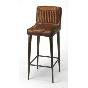 Butler Industrial Chic Maxwell Leather Barstool - All