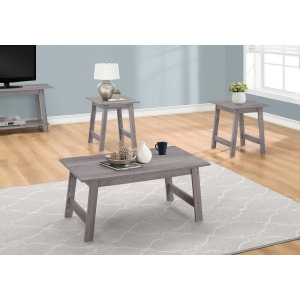 Monarch Specialties 7932P 3 Piece Coffee Table Set in Grey - All