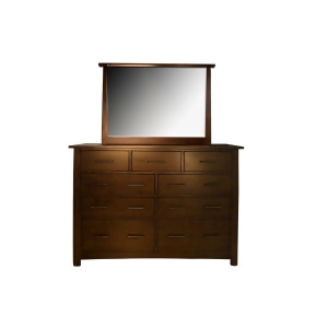 A-america Sodo 9-Drawer Dresser w/Mirror in Sumatra Brown - All