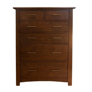 A-america Sodo 6-Drawer Chest in Sumatra Brown - All