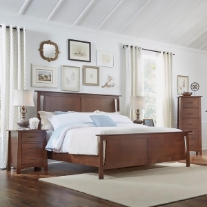 A-america Sodo 4 Piece Panel Bedroom Set in Sumatra Brown - All
