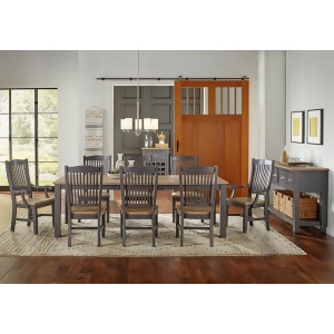 A-america Port Townsend 11 Piece Leg Dining Room Set w/Wood Chairs Sideboard i - All