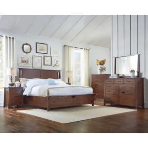 A-america Sodo 5 Piece King Storage Bedroom Set w/Chest in Sumatra Brown - All