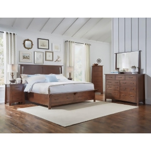 A-america Sodo 5 Piece King Storage Bedroom Set in Sumatra Brown - All