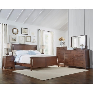 A-america Sodo 5 Piece Panel Bedroom Set w/Chest in Sumatra Brown - All
