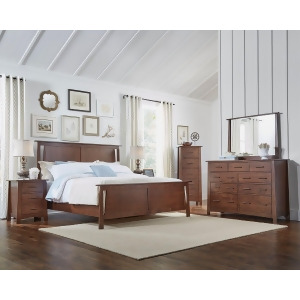 A-america Sodo 5 Piece Panel Bedroom Set in Sumatra Brown - All