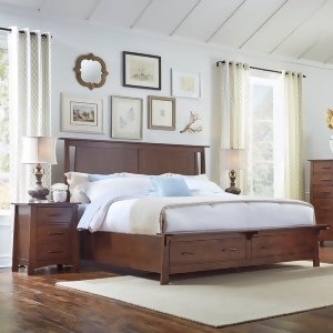 A-america Sodo 3 Piece King Storage Bedroom Set in Sumatra Brown - All