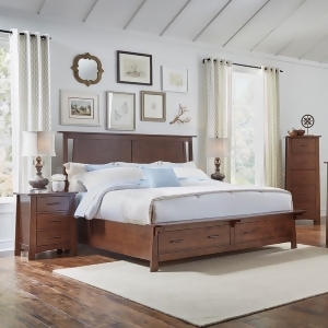 A-america Sodo 4 Piece King Storage Bedroom Set in Sumatra Brown - All