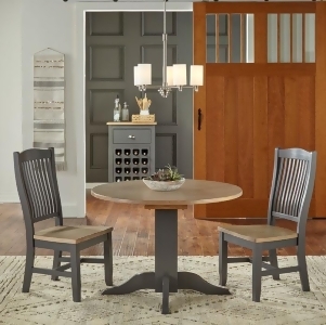 A-america Port Townsend 3 Piece Double Drop Leaf Dining Room Set w/Wood Chairs i - All