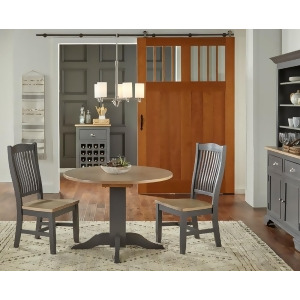 A-america Port Townsend 5 Piece Double Drop Leaf Dining Room Set w/Wood Chairs i - All