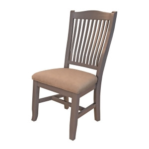 A-america Port Townsend Upholstered Slatback Side Chair in Gull Grey Seaside P - All