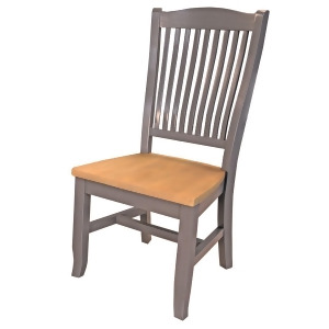 A-america Port Townsend Wood Slatback Side Chair in Gull Grey Seaside Pine Se - All