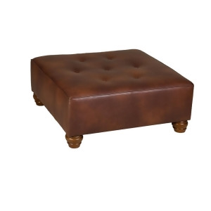 Leffler Home Hixon Square Ottoman in Sienna By-Cast - All