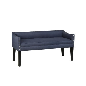 Leffler Home Whitney Long Upholstered Bench with Arms and Nailhead Trim in Urban - All