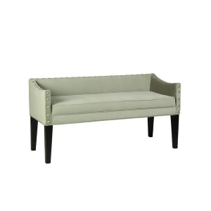 Leffler Home Whitney Long Upholstered Bench with Arms and Nailhead Trim in Ports - All