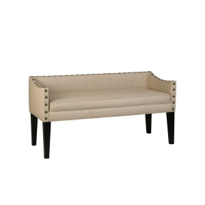 Leffler Home Whitney Long Upholstered Bench with Arms and Nailhead Trim in Rip R - All