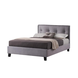 Sunset Trading Euro Upholstered Platform Bed in Gray - All