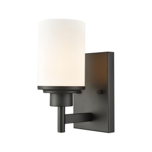 Thomas Belmar 1 Light Bath In Oil Rubbed Bronze With Opal White Glass - All