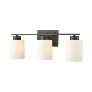 Thomas Summit Place 3 Light Bath In Oil Rubbed Bronze With Opal White Glass - All