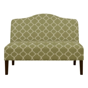 Pulaski Armless Arched Back Lime Upholstered Settee - All