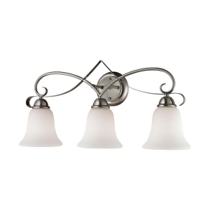 Thomas Brighton 3 Light Vanity In Brushed Nickel - All