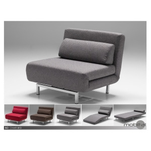 Mobital Iso Single Sofabed With Swivel With Silver Powder Coated Legs - All