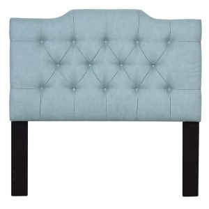 Pulaski Saddle Back Button Tufted Full / Queen Upholstered Headboard Lunar Chamb - All