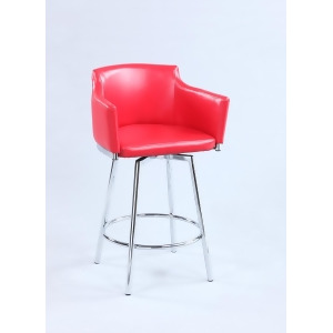 Chintaly Club Stool With Memory Swivel In Red - All