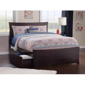 Atlantic Metro Bed w/Matching Footboard 2 Urban Bed Drawers in Espresso - All